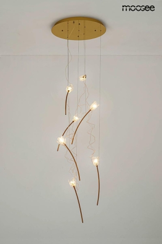 MOOSEE lampa wisząca TULIPPE 7 DISC złota
