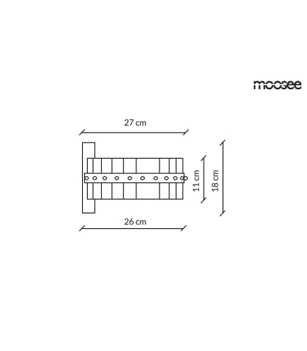 MOOSEE lampa ścienna SATURNUS WALL złota - LED, kryształ, stal szczotkowana