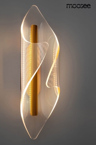 MOOSEE lampa ścienna FROST złota