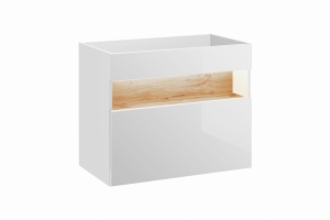 COMAD Szafka pod umywalkę 80cm 1 szuflada BAHAMA WHITE 821 FSC