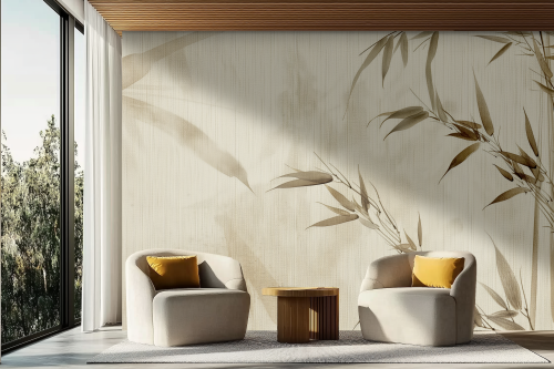 Grafika Reve Marron et Beige Silence MS209