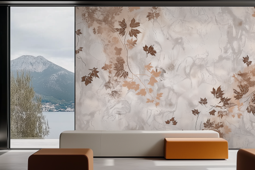 Grafika Reve Marron et Beige Vigne MV200