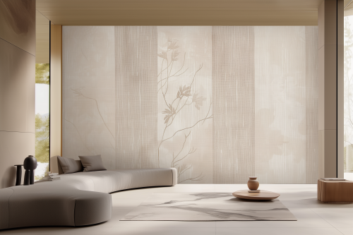 Grafika Reve Marron et Beige Voile MV203