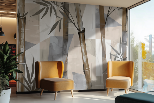 Grafika Reve Marron et Beige Zen MZ200