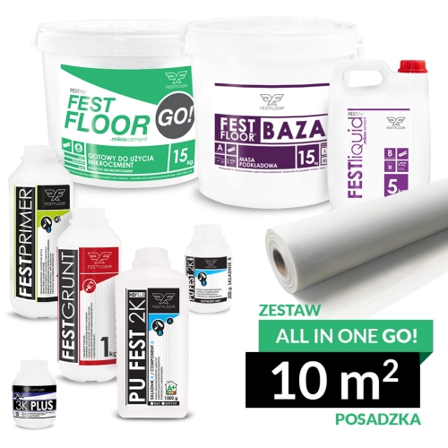 Zestaw mikrocementu FESTFLOOR ALL IN ONE GO! - 10m² 