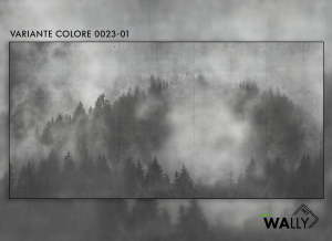 WallyArt tapeta Concrete Wood 0023-01