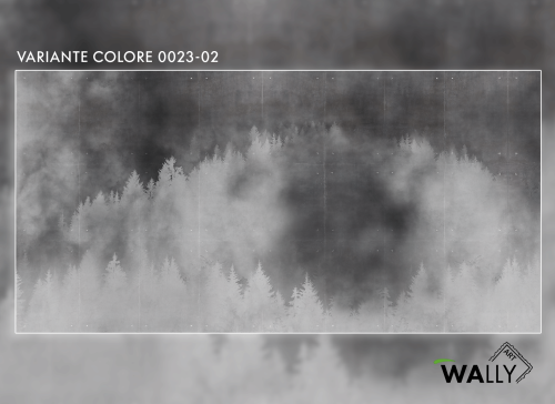 WallyArt tapeta Concrete Wood 0023-02