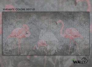 WallyArt tapeta Flamingo 0017-01