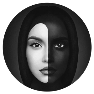 Grafika Metalic Art Dots Face MK2023103