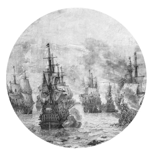 Grafika Metalic Art Dots Morska bitwa szary MA2021003-DOTSgrey
