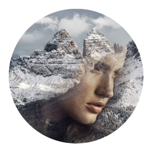 Grafika Metalic Art Dots Mountains MK2023106