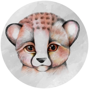 Grafika Metalic Art Dots naklejka na drzwi Gepard EG20230076