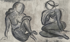 Grafika Metalic Art Liryczne Sylwetki MS20240412