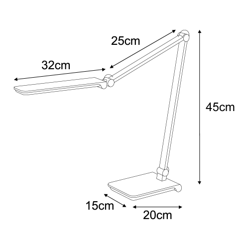 Lampka biurkowa K-BL1121 SREBRNY z serii RICO