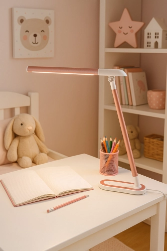 Lampka biurkowa K-MT-206 RÓŻOWY z serii NIKO