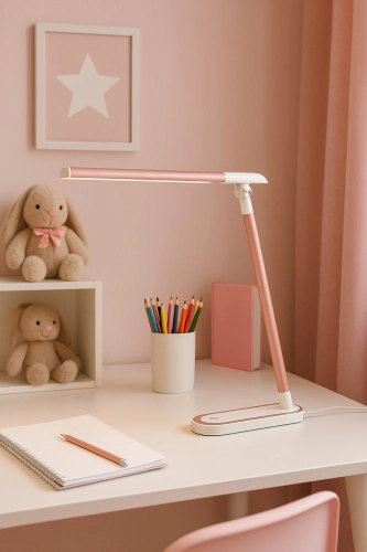 Lampka biurkowa K-MT-206 RÓŻOWY z serii NIKO