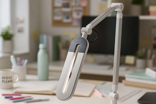 Lampka biurkowa K-BL1221 SREBRNY z serii ALETTE