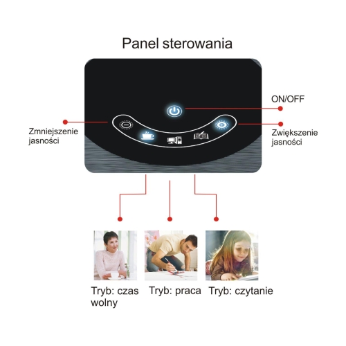 Lampka biurkowa K-BL1221 SREBRNY z serii ALETTE