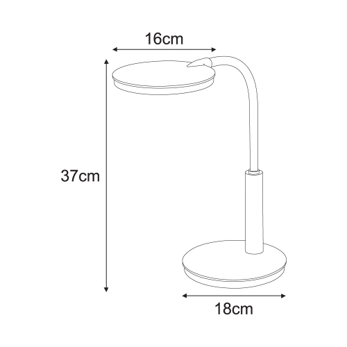 Lampka biurkowa K-BL1237 CZARNY z serii DINO