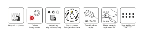 Lampka biurkowa K-BL1153 BIAŁY z serii GAJA