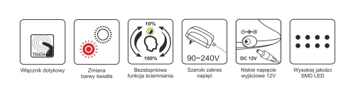 Lampka biurkowa K-BL1527 BIAŁY z serii BOLEK