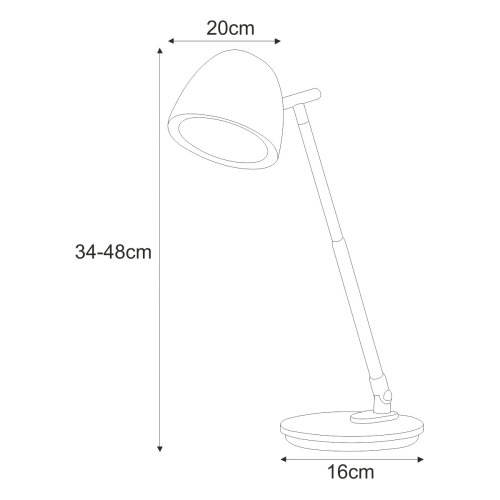 Lampka biurkowa K-BL1528 CZARNY z serii LOLEK