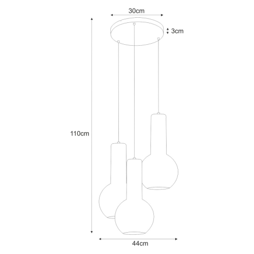 Lampa wisząca K-4522 z serii ARVI BLACK