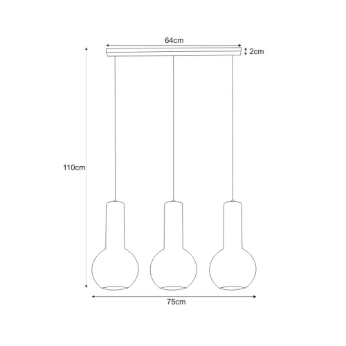 Lampa wisząca K-4521 z serii ARVI BLACK