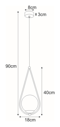Lampa wisząca K-4770 z serii NEVE BLACK