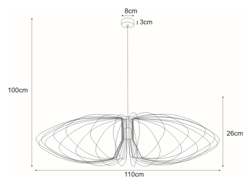 Lampa wisząca K-3408 CZARNY z serii TIZI