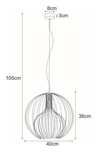 Lampa wisząca K-3405 BIAŁY z serii TORI