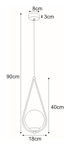 Lampa wisząca K-4775 z serii NEVE GOLD