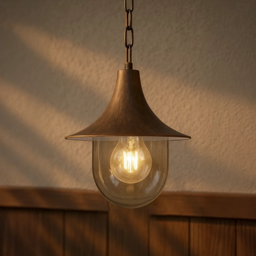 Lampa ogrodowa wisząca K-8126 CZARNY/ZŁOTY z serii BOSTON