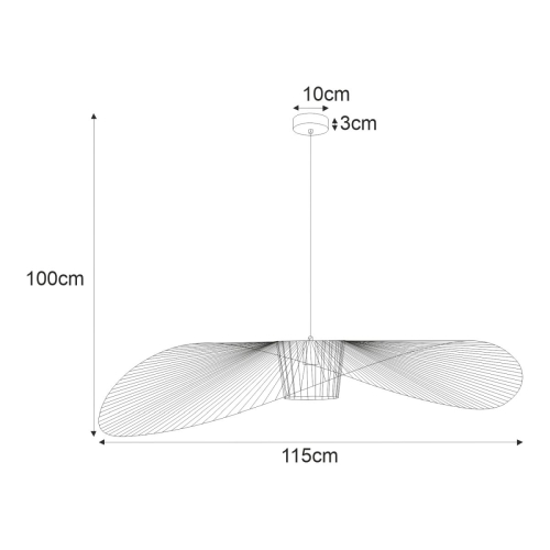 Lampa wisząca KP-21 ŻÓŁTY z serii KAPELUSZ
