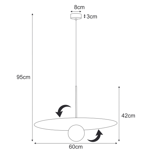 Lampa wisząca K-5383 z serii FERMI