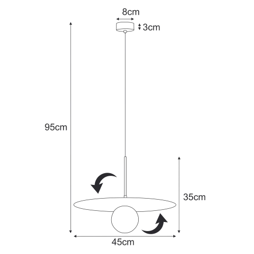 Lampa wisząca K-5372 z serii SANTE