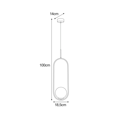 Lampa wisząca K-5304 z serii ALMA