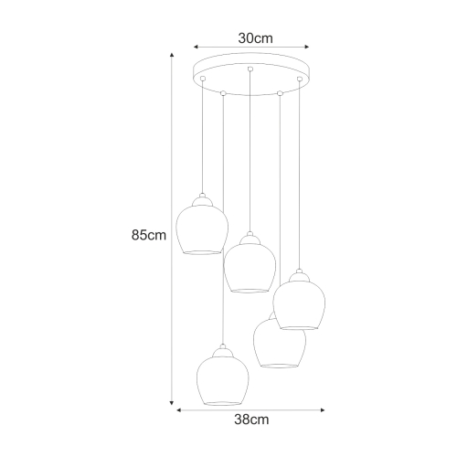 Lampa wisząca K-5607 z serii TULA