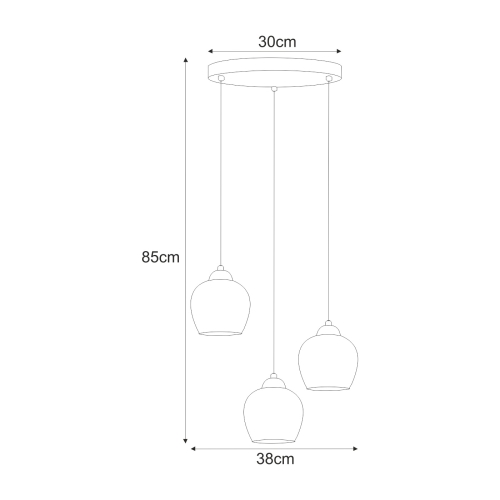 Lampa wisząca K-5601 z serii ABRO