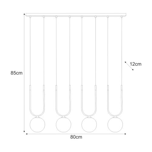 Lampa wisząca K-5597 z serii GOLDI