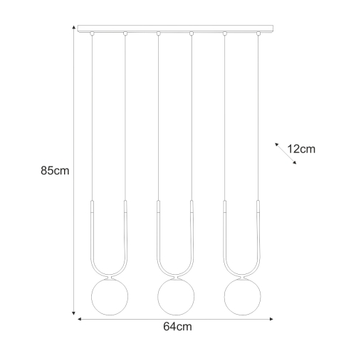Lampa wisząca K-5596 z serii GOLDI