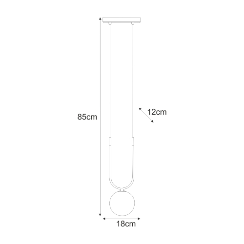 Lampa wisząca K-5595 z serii GOLDI