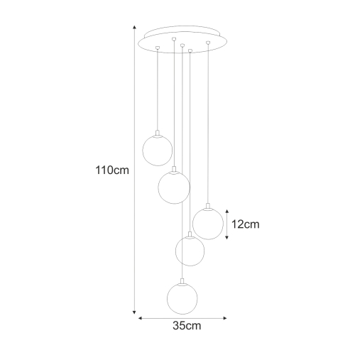 Lampa wisząca K-5556 z serii DORI