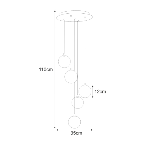 Lampa wisząca K-5551 z serii ASPEN