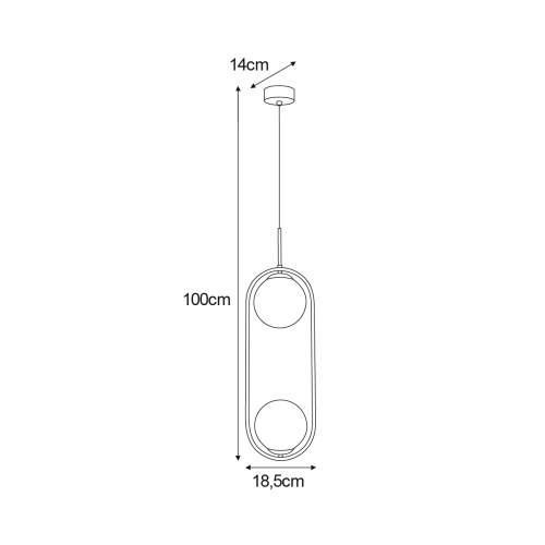 Lampa wisząca K-5101 z serii PARVA