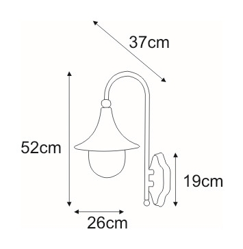 Kinkiet K-8125 CZARNY/ZŁOTY z serii BOSTON