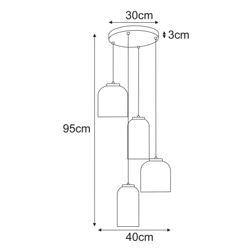 Lampa wisząca K-5637 z serii INGA