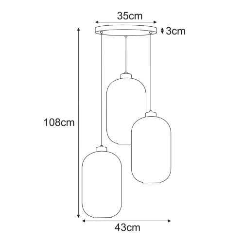Lampa wisząca K-5736 z serii VILAR