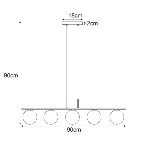 Lampa wisząca K-5693 z serii FADO