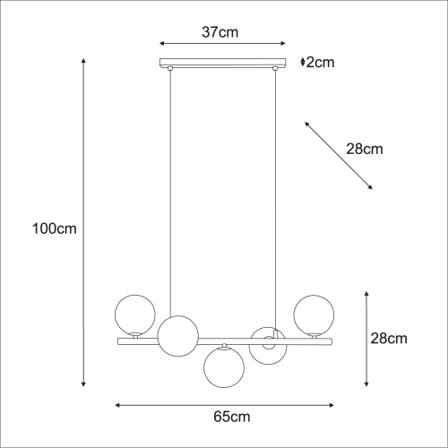 Lampa wisząca K-5841 z serii ARDI